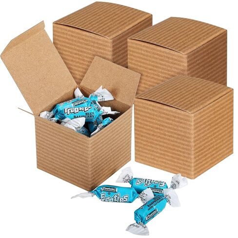 زخارف تحديد مائدة الحلوى ملفوفة بشكل فردي-4 صناديق مليئة بفرديات الحفلات الناعمة المغلفة لحفلة عيد الميلاد ، 4 يوليو ، حمامات الأطفال ، يكشف الجنس ، (الأزرق-العليق) in Kuwait