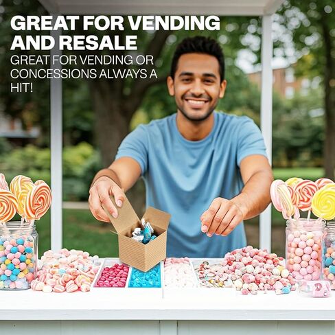 زخارف تحديد مائدة الحلوى ملفوفة بشكل فردي-4 صناديق مليئة بفرديات الحفلات الناعمة المغلفة لحفلة عيد الميلاد ، 4 يوليو ، حمامات الأطفال ، يكشف الجنس ، (الأزرق-العليق) in Kuwait