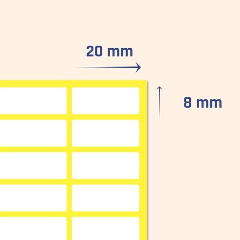 1000 Pieces, 0.75" x 0.3" - Small Labels Stickers to Write on, White Price Pricing Stickers in Saudi Arabia