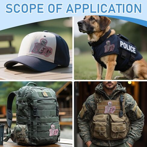 12 Pieces Dog Patches, Hook and Loop Funny Cute Dog Patches for Harness Removable Vest Collar in Kuwait