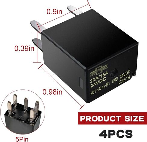 مرحلات الأغراض الخاصة بالسيارات 301-1A-C-R1-U03-12VDC 4 PIN 4 Pack in Kuwait