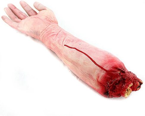 Halloween Bloody Body Parts, Scary Fake Severed Arm Realistic Broken Hand Props for Halloween Party Haunted House Decorations (Broken Arm) in Kuwait