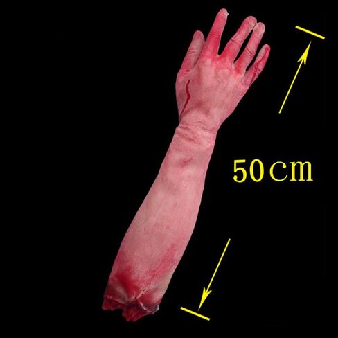 Halloween Bloody Body Parts, Scary Fake Severed Arm Realistic Broken Hand Props for Halloween Party Haunted House Decorations (Broken Arm) in Kuwait