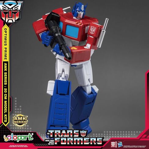 YOLOPARK Optimus Prime Transformer Toys,AMK Series 7.87 Inch Highly Articulated Transformers G1 Action Figures with Weaponry for Adults Boys Girls,No Converting in Saudi Arabia