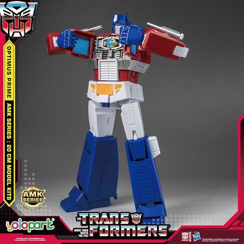 YOLOPARK Optimus Prime Transformer Toys,AMK Series 7.87 Inch Highly Articulated Transformers G1 Action Figures with Weaponry for Adults Boys Girls,No Converting in Saudi Arabia