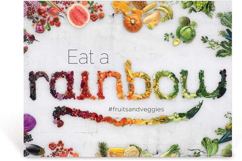Fruits and Vegetables Posters for Classrooms, Cafeterias, Health Offices-Eat a Rainbow Poster-18" x 24" Poster in Saudi Arabia