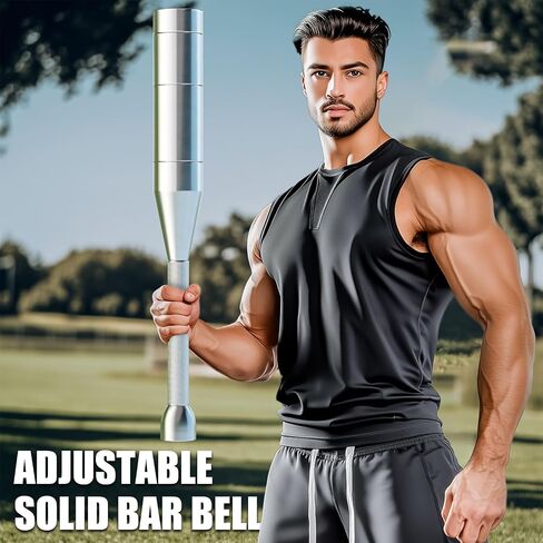 TOBWOLF Adjustable Macebell for Strength Training, 6 in 1 Indian Club Weighted Clubbell(6.5/9/11/13/15/17.5LBs), Steel Club for Muscle Building, Shoulder, Grips & Forearms Workouts to Stretching in Saudi Arabia