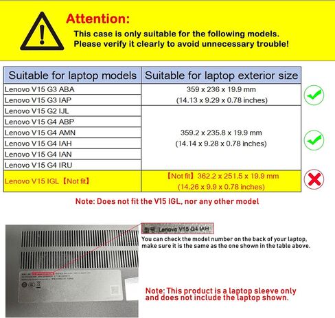 New Case for Lenovo V15 G4 G3 G2 Cover Laptop Sleeve,[Do Check Model] 15.6'' Detachable PU Leather Protective Bag Shell Accessories (Dark Grey) in Saudi Arabia