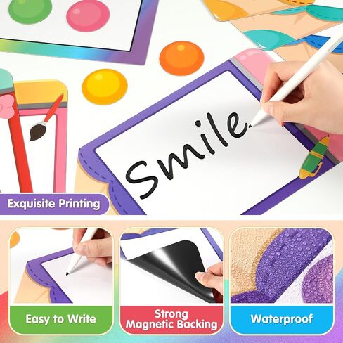 16 PCS Magnetic Write Organization Chart Classroom Dry Arase Tarnes Forms Abougtives For Whiteboard Forms Targets Classroom Supplies (Colored Pencil) in Saudi Arabia