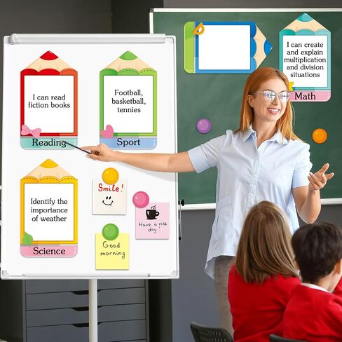 16 PCS Magnetic Write Organization Chart Classroom Dry Arase Tarnes Forms Abougtives For Whiteboard Forms Targets Classroom Supplies (Colored Pencil) in Saudi Arabia