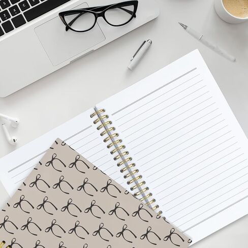 Cute Bow Spiral Notebook, Preppy Aesthetic Coquette Bow Girls School Supplies Notebook Journals For Teens, Cute Notebooks For School, Diary for Women Girls Notebook, 5.5x8.3 in Saudi Arabia
