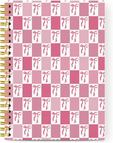 Cute Bow Spiral Notebook, Preppy Aesthetic Coquette Bow Girls School Supplies Notebook Journals For Teens, Cute Notebooks For School, Diary for Women Girls Notebook, 5.5x8.3 in Saudi Arabia