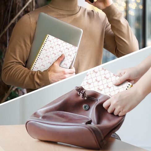 Prey Bow Spiral Notebook ، Preppy Aesthetic Coquette Bow Girls School School Journals للمراهقين ، دفاتر ملاحظات لطيفة للمدرسة ، يوميات Women Girls ، 5.5x8.3 in Kuwait