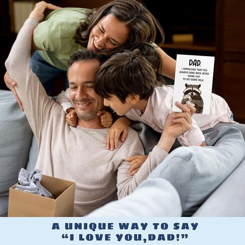 Funny Fathers Day Card - Happy Fathers Day Cards for Dad from Daughter, Son, Kids - Funny Cards for Dad, Daddy - Single 5.3''x 8'' Folded Cute Greeting Card with Envelope in Saudi Arabia