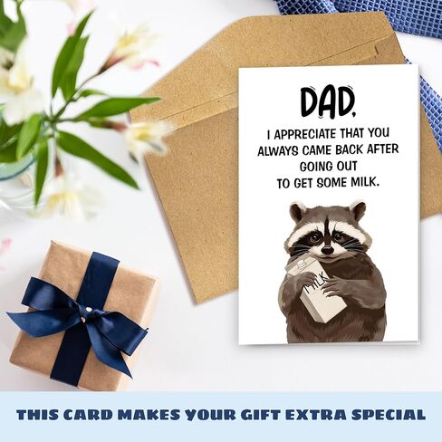 Funny Fathers Day Card - Happy Fathers Day Cards for Dad from Daughter, Son, Kids - Funny Cards for Dad, Daddy - Single 5.3''x 8'' Folded Cute Greeting Card with Envelope in Saudi Arabia