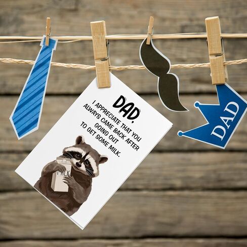 Funny Fathers Day Card - Happy Fathers Day Cards for Dad from Daughter, Son, Kids - Funny Cards for Dad, Daddy - Single 5.3''x 8'' Folded Cute Greeting Card with Envelope in Saudi Arabia