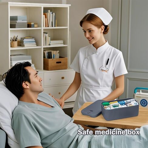 Small Medicine Lock Box, Lockable Storage Box Refrigerator Locked Boxes for Snacks, Medicines, Locking Mobile Cell Phone Smart Device Jail, Lockbox for Office,Home,School, Gray in Saudi Arabia