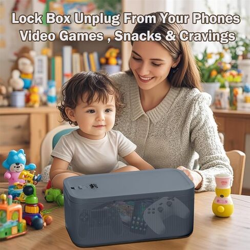 Small Medicine Lock Box, Lockable Storage Box Refrigerator Locked Boxes for Snacks, Medicines, Locking Mobile Cell Phone Smart Device Jail, Lockbox for Office,Home,School, Gray in Saudi Arabia
