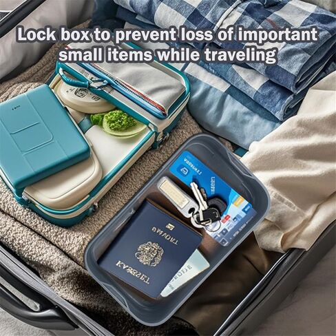 Small Medicine Lock Box, Lockable Storage Box Refrigerator Locked Boxes for Snacks, Medicines, Locking Mobile Cell Phone Smart Device Jail, Lockbox for Office,Home,School, Gray in Saudi Arabia