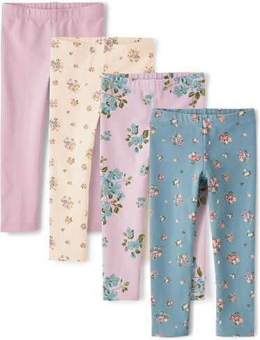 The Children's Place Baby Girls' and Toddler Print Legging, Butterfly/Purple 2-Pack, 4 Years in Saudi Arabia