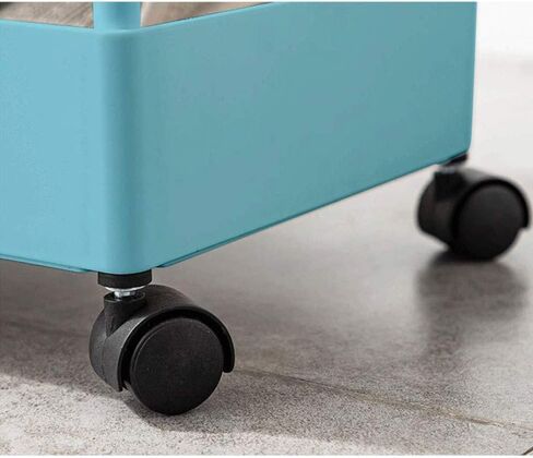 Flesser 4 Tier Rolling Straft Cart Cart Cart Metoration Storage مع عجلات ضئيلة وسهلة التجميع للحمام ، المطبخ ، المكتب (أبيض) in Saudi Arabia