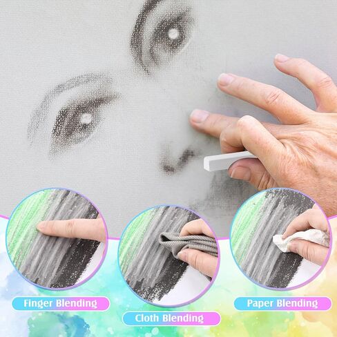 24 PCS Pastel Soft Pastel مجموعة طباشير مربعة رسم طباشير طباشير فنان غير سام عصي الباستيل للطلاب المحترفين ومحبي الفن (أبيض) in Saudi Arabia