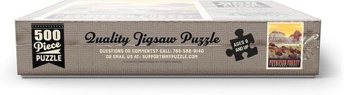 MyPuzzle Petrified Forest National Park: Painted Hills, Vintage Poster - Premium 500 Piece Jigsaw Puzzle for Adults in Saudi Arabia