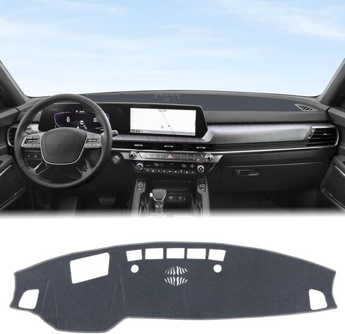 Dashboard Cover Mat Compatible with Kia Telluride 2020-2024 Dashboard Dash Cover Nonslip Black Mat Sun Pad Dash Carpet Sunshade Glare UV Rays Protector Car Interior Accessories-Without HUD in Kuwait