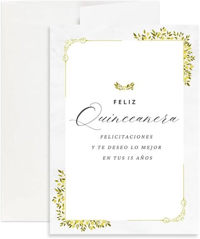 Simply Uncaged Christian Gifts Card for Quinceañera | 5’X7’ Birthday Card for 15 Year Old (Single (Quinceañera)) in Saudi Arabia