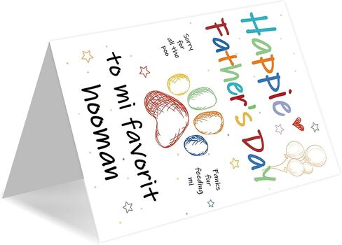 Dog Dad Fathers Day Card, Fathers Day Card Gifts from Dog, Dogs Dad Gifts for Men, Father's Day Dogs Gift, Happy Father's Day Cards for Him in Kuwait