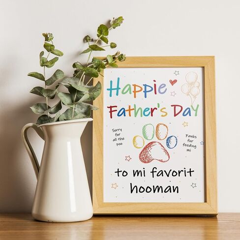 Dog Dad Fathers Day Card, Fathers Day Card Gifts from Dog, Dogs Dad Gifts for Men, Father's Day Dogs Gift, Happy Father's Day Cards for Him in Kuwait
