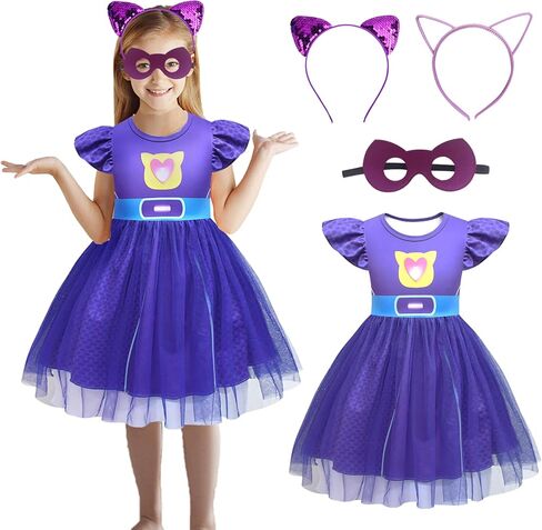 Tulle Mesh Cosplay Dresses Becities Contume Withbeds and Mask لعيد ميلاد عيد الميلاد للأميرة in Kuwait