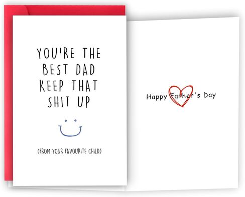 Dog Dad Fathers Day Card, Fathers Day Card Gifts from Dog, Dogs Dad Gifts for Men, Father's Day Dogs Gift, Happy Father's Day Cards for Him in Kuwait