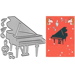Piano Cutting Dies,Music Note Die Cuts Metal Embossing Stencils Template Mould for Card Scrapbooking and DIY Craft Album Paper Card Decor