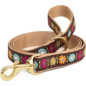 Up Country, Dog Lead Bella Floral Pattern Leash with D-Ring, 5 Foot (5 Foot 1" Wide)