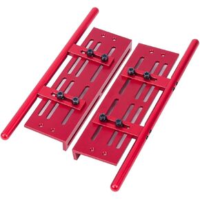 RC Car Pedals Side Board RC Steps Plate Rock Sliders Running Boards Foot-Plate for 1/10 RC Crawler Car TRX4 CC01 SCX10 I II RGT 86100 GEN8 Wrangler Chassis Parts (Red)