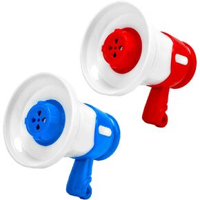 2Pcs Mini Megaphone Keychain – Funny Recording Speaker with Music, Gag Gift for Adults,for Game Night, Parties, Sports, and Outdoor Events