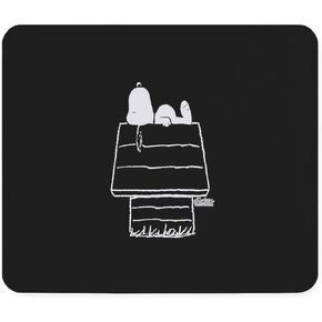 CafePress Snoopy On House Black and White Mousepad Non-Slip Rubber Gaming Mousepad