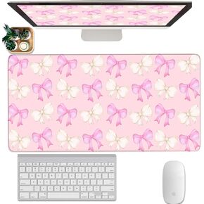 Pink Cloud Mouse Pad Extended Large Cute Desk Mat Big Desk Pad Set XXL Aesthetic Moon and Stars Gaming Mouse Pad for Keyboard Computer Laptop Home Office Accessories Girl 31.5X15.7 Inches