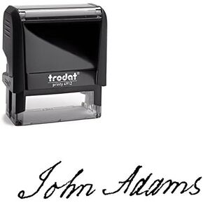 Custom Signature Stamp, Upload Your Own Signature Self-Inking Stamp (Black)