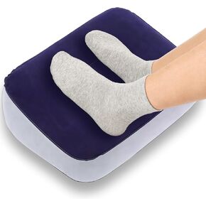 Ergonomic Foot Rest for Under Desk at Work to Offer Foot Support & Promote Leg Circulation - Portable & Inflatable Footrest for Under Desk to Relieve Back & Hip Pain at Home, Office, Car, Airplane