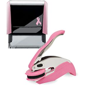 Pink Notary Seal Embosser and Self Inking Stamp Bundle | Texas