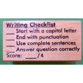 Early Writing Checklist - Teacher's Rubber Stamp