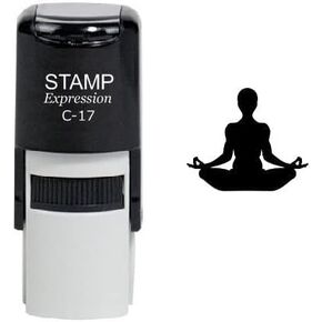 stampexpression - Yoga Pose Self Inking Rubber Stamp - Black Ink (A-6942)