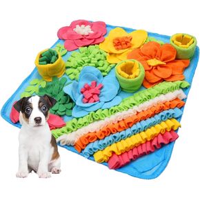 JXTZ Snuffle Mat for Dogs, Interactive Snuffle Mat, 15.4 x15.4 inches for Small & Medium Pets, Pet Treats Feeding Mat for Boredom Relief, Slow Feeder, Felt Wool Feeding Mat, Puzzle Toy for Dogs, Cats