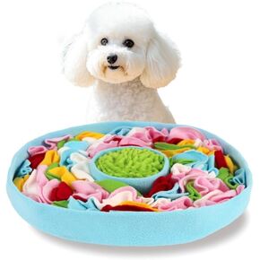 Premium Slow Feeder Snuffle Mat for Dogs - Interactive Feeding, Mental Stimulation, and Anxiety Relief (Brown, 15 x 2inch)