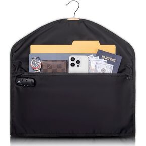 Lockable Hidden Hanger Diversion Safe - Secret Storage with Pocket for Money & Valuables, Fits Under Clothes, Home Travel Security Safe