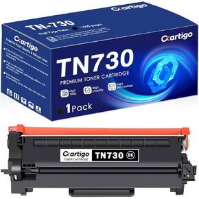 TN730 Black Toner Cartridge 1 Pack Replacement for TN-730 TN 730 Compatible with Brother MFC-L2710DW MFC-L2750DW HL-L2350DW HL-L2370DW HL-L2390DW HL-L2395DW DCP-L2550DW Printer