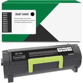 56F1000 Black Toner Cartridge Compatible with Lexmark 56F1000 56F000G Toner for MS621 MS321 MS421 MS521 MS622 MX321 MX421 MX521 MX522 MX622 Laser Printer 6,000 Pages
