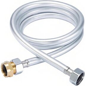 Braided Water Hose Accessory kit for Automatic Dog Water Bowl Dispenser, Includes 59-inch Water Pipe, Copper Connector, 2 Pcs O-Ring Seals, Suitable for Model WB01, WB03, WB04-SS